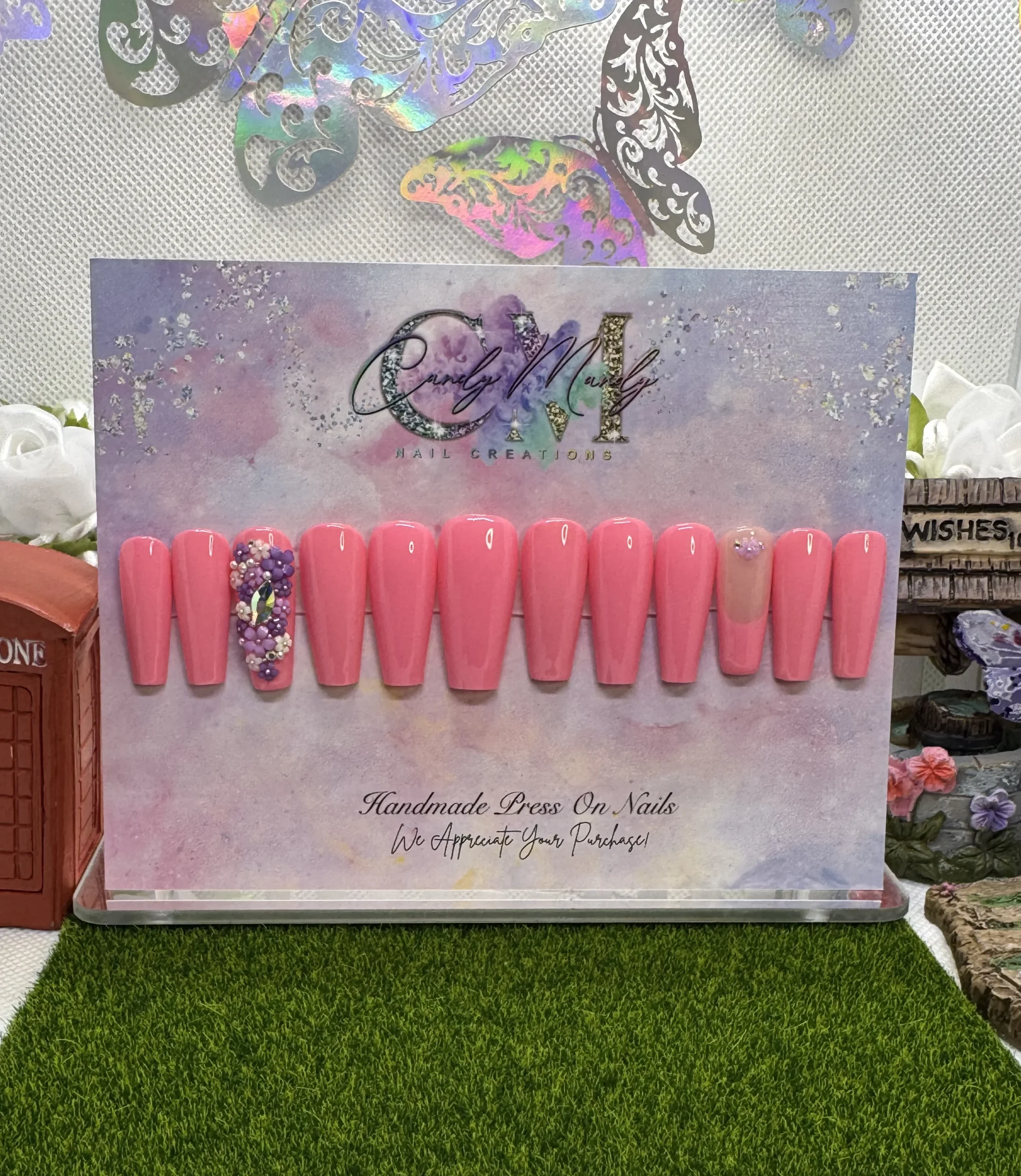 Barbie Pink – Medium Long Coffin Press-On Nail Set